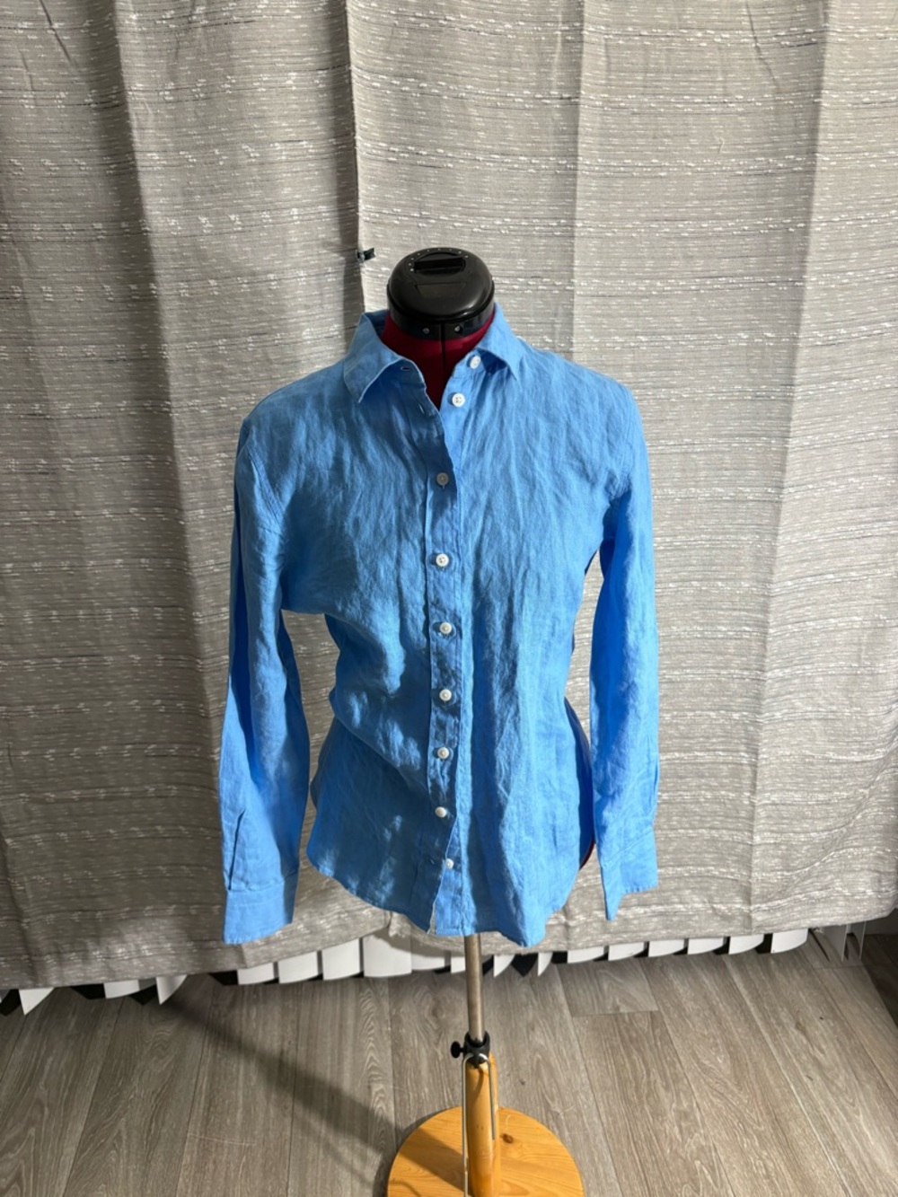 J. Crew Men's Sky Blue Linen Button-Down Shirt